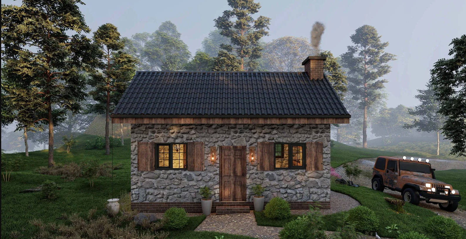 Çatı Katlı (Loft) Çelik Villa - 44m² (1+1)