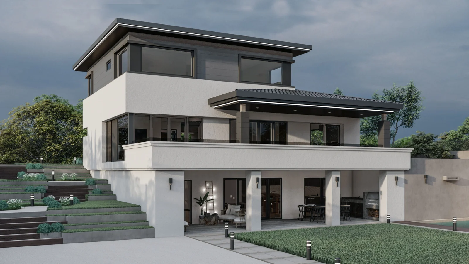Çok Katlı Çelik Villa – 405 m2